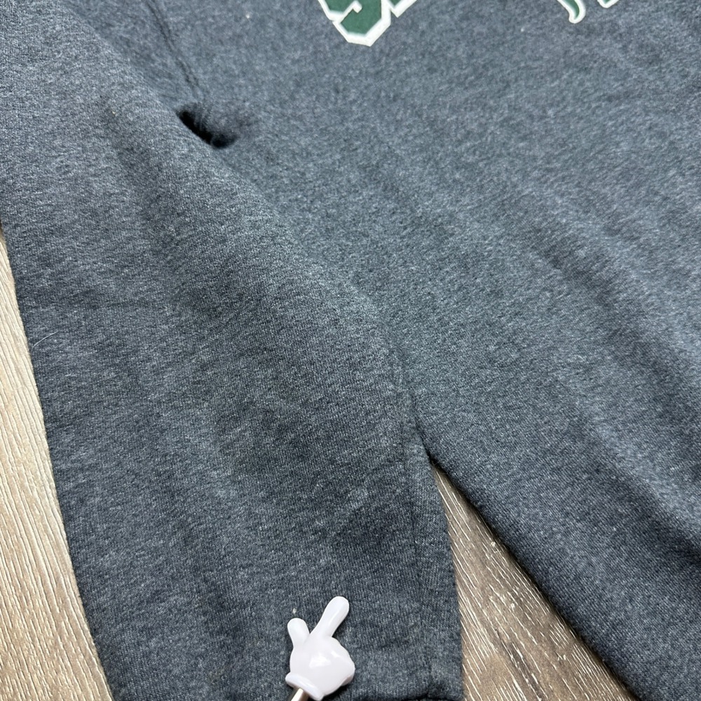 Vintage Jerzees Michigan State Spartans Crewneck Sweatshirt Heather Grey Mens M - Picture 6 of 8